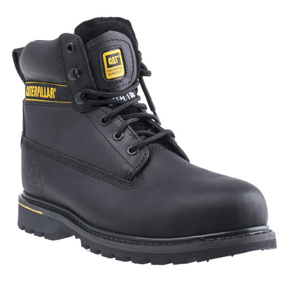 HOLTON SB Blk 10 | CAT Holton Black Steel Toe Capped Mens Safety Boots, UK 10, EU 44