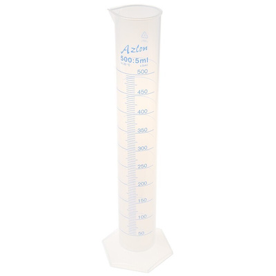 RS PRO PP Graduated Cylinder, 500ml