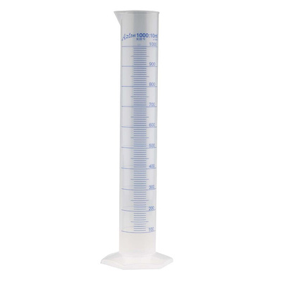 RS PRO PP Graduated Cylinder, 1L