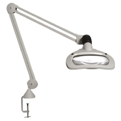 Luxo Wave LED LED Magnifying Lamp with Table Clamp Mount, 3.5dioptre, 175 x 108mm Lens