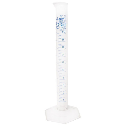 RS PRO PMP Measuring Cylinder, 10ml