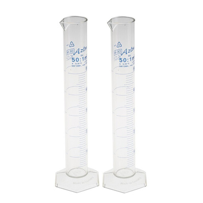 RS PRO PMP Measuring Cylinder, 50ml