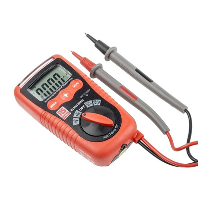 RS PRO IDM20 Handheld Digital Multimeter, 200mA ac Max, 200mA dc Max, 600V ac Max - UKAS Calibrated