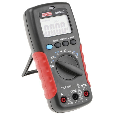 RS PRO IDM66RT Handheld Digital Multimeter, True RMS, 10A ac Max, 10A dc Max, 1000V ac Max