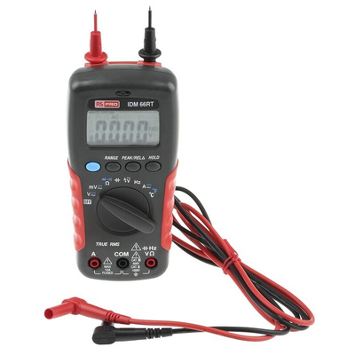 RS PRO IDM66RT Handheld Digital Multimeter, True RMS, 10A ac Max, 10A dc Max, 1000V ac Max