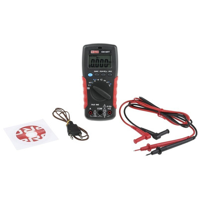RS PRO IDM66RT Handheld Digital Multimeter, True RMS, 10A ac Max, 10A dc Max, 1000V ac Max