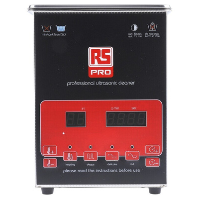 RS PRO Ultrasonic Cleaner, 100W, 2L