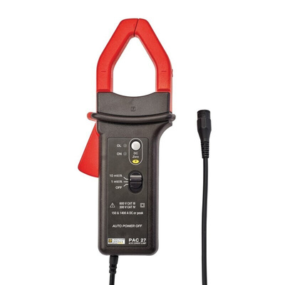 Chauvin Arnoux PAC 27 Current Clamp, 1400A dc DC Max, AC/DC Adapter, 1kA ac AC Max