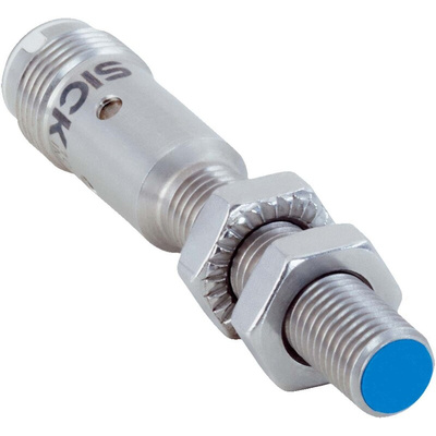 Sick Inductive Barrel-Style Proximity Sensor, M8 x 1, 2 mm Detection, PNP Output, 10 → 30 V dc, IP68, IP69K