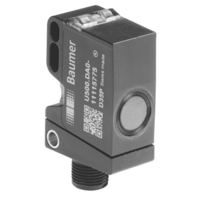 Baumer Ultrasonic Block-Style Proximity Sensor, 20 → 1000 mm Detection, Push-Pull Output, 12 → 30 V dc,