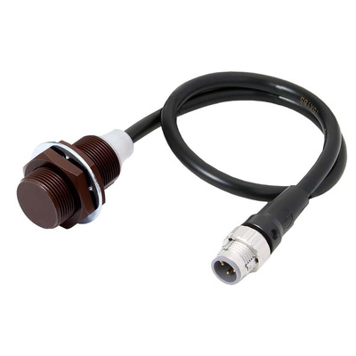 Omron Inductive Barrel-Style Proximity Sensor, M18 x 1, 12 mm Detection, NPN Output, 10 → 30 V, IP67