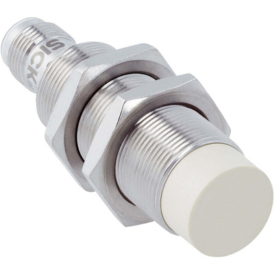 Sick Inductive Barrel-Style Proximity Sensor, M18 x 1, 12 mm Detection, PNP Normally Closed Output, 10 → 30 V,