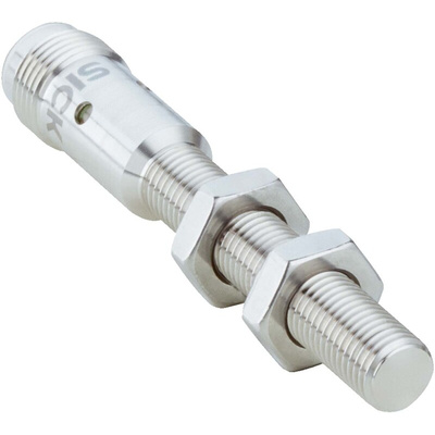 Sick Inductive Barrel-Style Proximity Sensor, M8 x 1, 2 mm Detection, PNP Normally Open Output, 10 → 30 V, IP68,