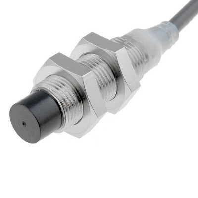 Omron Inductive Barrel-Style Proximity Sensor, M8 x 1, 4 mm Detection, PNP Output, 12 → 24 V dc, IP67