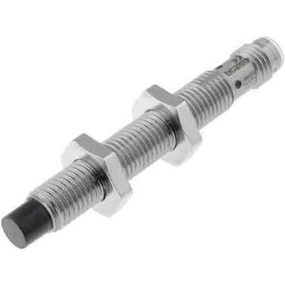 Omron Barrel-Style Proximity Sensor, M8 x 1, 4 mm Detection, PNP Normally Open Output, 12 → 24 V dc, IP67, IP69K