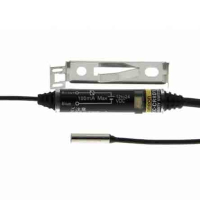 Omron Barrel-Style Proximity Sensor, 0.8 mm Detection, NO Output, 12 → 24 V dc, IP67