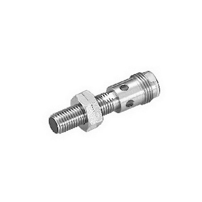 Omron Barrel-Style Inductive Proximity Sensor, M8 x 1, 1 mm Detection, PNP Output, 12 → 24 V dc, IP67