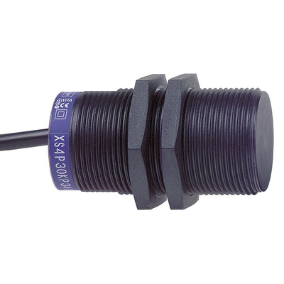 Telemecanique Sensors Inductive Barrel-Style Proximity Sensor, M30 x 1.5, 15 mm Detection, Discrete Output, 24 →
