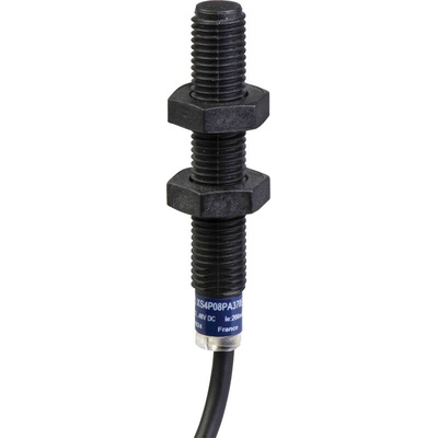 Telemecanique Sensors Inductive Barrel-Style Proximity Sensor, M8 x 1, 2.5 mm Detection, PNP Output, 48 V dc, IP67