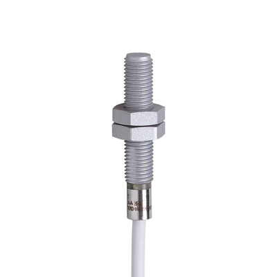 ifm electronic Inductive Barrel-Style Inductive Proximity Sensor, M8 x 1, 2 mm Detection, PNP & NPN Output, 10 →