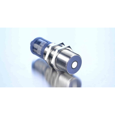 Microsonic MIC Series Ultrasonic Barrel-Style Ultrasonic Sensor, M30 x 1.5, 600 mm Detection, PNP Output, 9 → 30