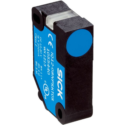 Sick IQ12 Series Inductive Rectangular-Style Inductive Proximity Sensor, 8 mm Detection, PNP Output, 30 V dc, IP68