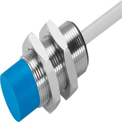 Festo SIEN Series Inductive Barrel-Style Proximity Sensor, M18 x 1, 8 mm Detection, PNP Output, 10 → 30 V dc,