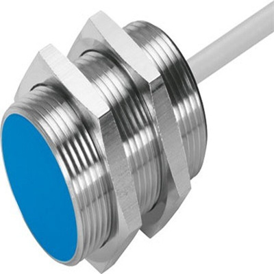 Festo SIEN Series Inductive Barrel-Style Proximity Sensor, M30 x 1.5, 10 mm Detection, PNP Output, 10 → 30 V dc,