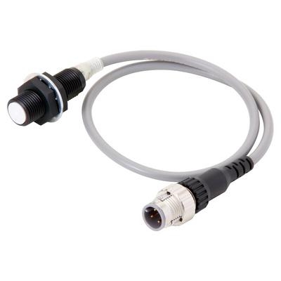 Omron E2EQ Series Inductive Barrel-Style Proximity Sensor, M12, 3 mm Detection, DC 2-wire Output, 10 → 30 V dc,