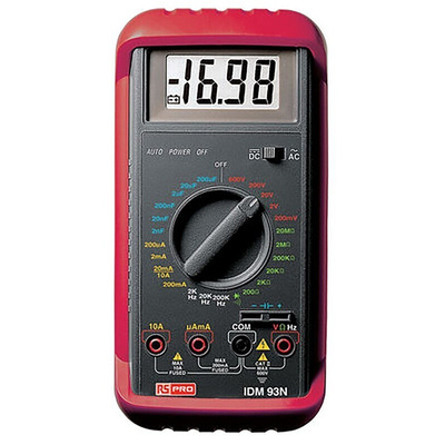 RS PRO Handheld Digital Multimeter, 10A ac Max, 10A dc Max, 600V ac Max