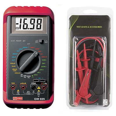 RS PRO Handheld Digital Multimeter, 10A ac Max, 10A dc Max, 600V ac Max