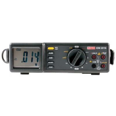 RS PRO IDM201 Bench Digital Multimeter, True RMS, 10A ac Max, 10A dc Max, 600V ac Max