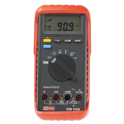 RS PRO IDM103N Handheld Digital Multimeter, 10A ac Max, 10A dc Max, 1000V ac Max