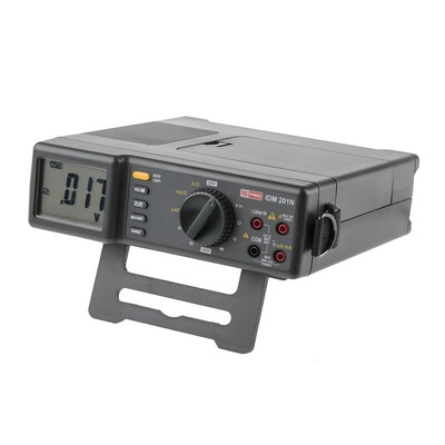RS PRO IDM201 Bench Digital Multimeter, True RMS, 10A ac Max, 10A dc Max, 600V ac Max - RS Calibrated