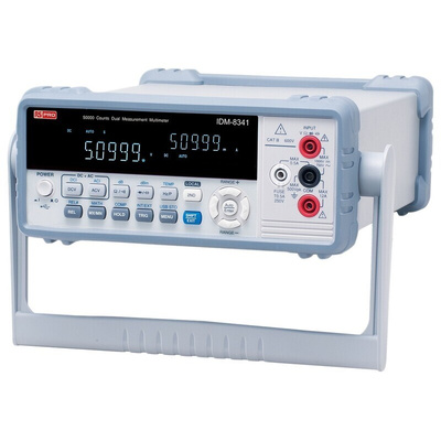 RS PRO IDM8341 Bench Digital Multimeter, True RMS, 10A ac Max, 10A dc Max, 750V ac Max - RS Calibrated