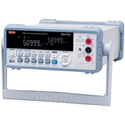 RS PRO IDM8342 Bench Digital Multimeter, True RMS, 10A ac Max, 10A dc Max, 750V ac Max - RS Calibrated