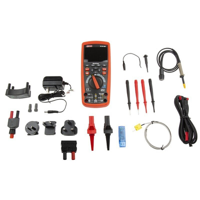 RS PRO HS608 MeterScope Handheld Digital Multimeter, True RMS, 10A ac Max, 10A dc Max, 1000V ac Max