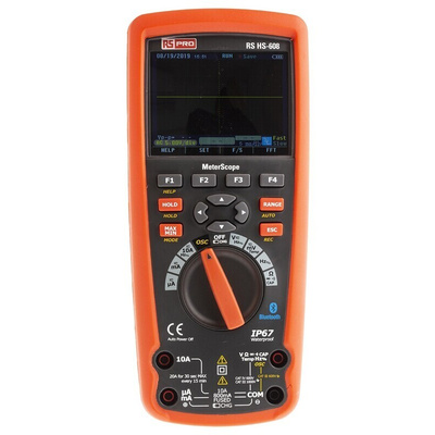 RS PRO HS608 MeterScope Handheld Digital Multimeter, True RMS, 10A ac Max, 10A dc Max, 1000V ac Max