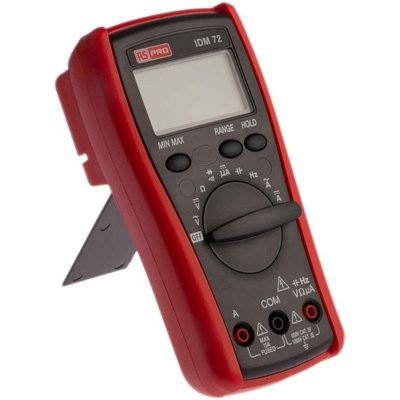 RS PRO IDM72 Handheld Digital Multimeter, True RMS, 10A ac Max, 10A dc Max, 750V ac Max