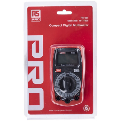 RS PRO RS-660 Handheld Digital Multimeter, 10A ac Max, 10A dc Max, 600V ac Max
