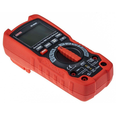 RS PRO RS-9660B Handheld Digital Multimeter, True RMS, 10A ac Max, 10A dc Max, 1000V ac Max