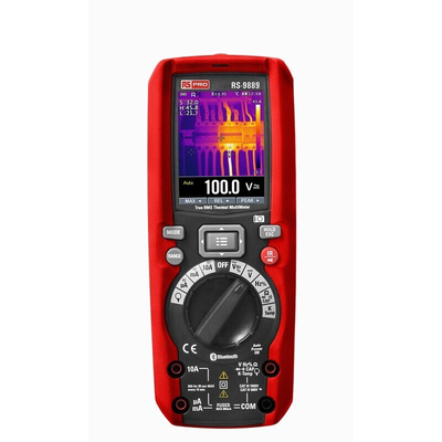 RS PRO RS-9889 Handheld Digital Multimeter, True RMS, 10A ac Max, 10A dc Max, 1000V ac Max