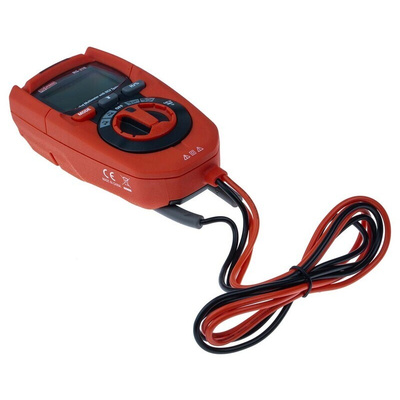 RS PRO RS-218 Handheld Digital Multimeter, True RMS, 200mA ac Max, 200mA dc Max, 600V ac Max - UKAS Calibrated