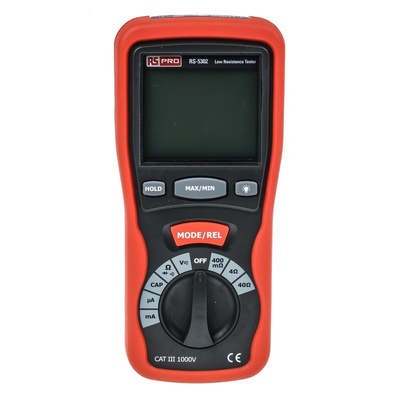 RS PRO DT-5302 Handheld Digital Multimeter, 400mA ac Max, 400mA dc Max, 1000V ac Max