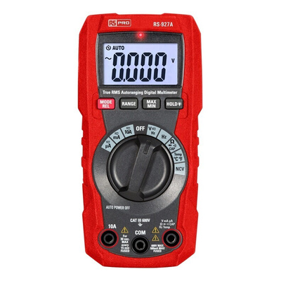 RS PRO RS-927A Handheld Digital Digital Multimeter, True RMS, 10A ac Max, 10A dc Max, 600V ac Max