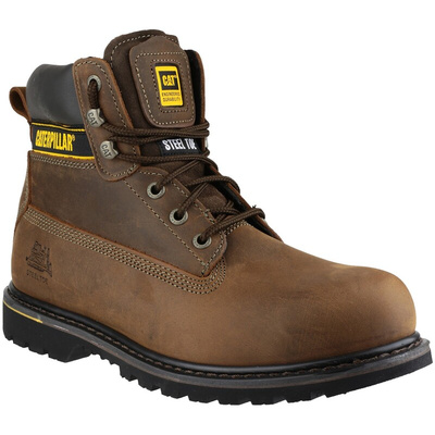 HOLTON SB BROWN 12 | CAT Holton Brown Steel Toe Capped Mens Safety Boots, UK 12, EU 46