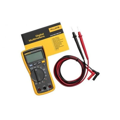 Fluke 115 Handheld Digital Multimeter, True RMS, 10A ac Max, 10A dc Max, 600V ac Max