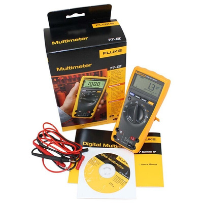 Fluke 77 Handheld Digital Multimeter, 10A ac Max, 10A dc Max, 1000V ac Max