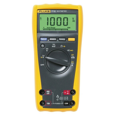 Fluke 77 Handheld Digital Multimeter, 10A ac Max, 10A dc Max, 1000V ac Max