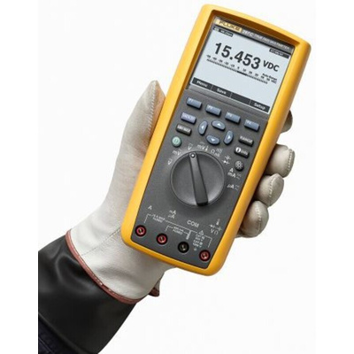 Fluke 287 Handheld Digital Multimeter, True RMS, 10A ac Max, 10A dc Max, 1000V ac Max - RS Calibrated